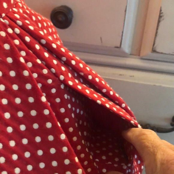 Pink Tartan 50s Flare Polka Dot Dress - Picture 6 of 8